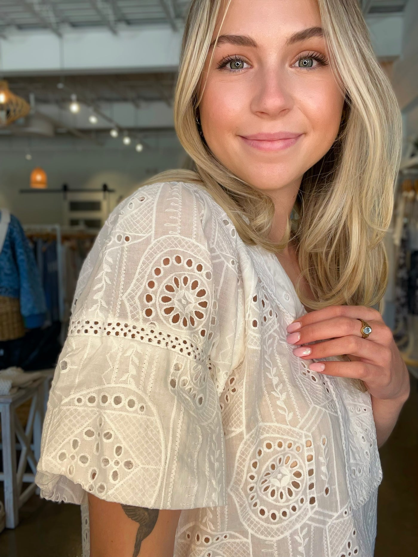 Eyelet Top